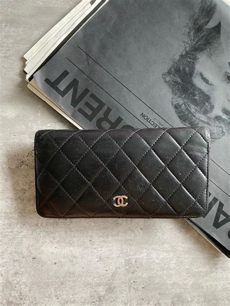 chanel bag wallet|authentic Chanel lambskin wallet.